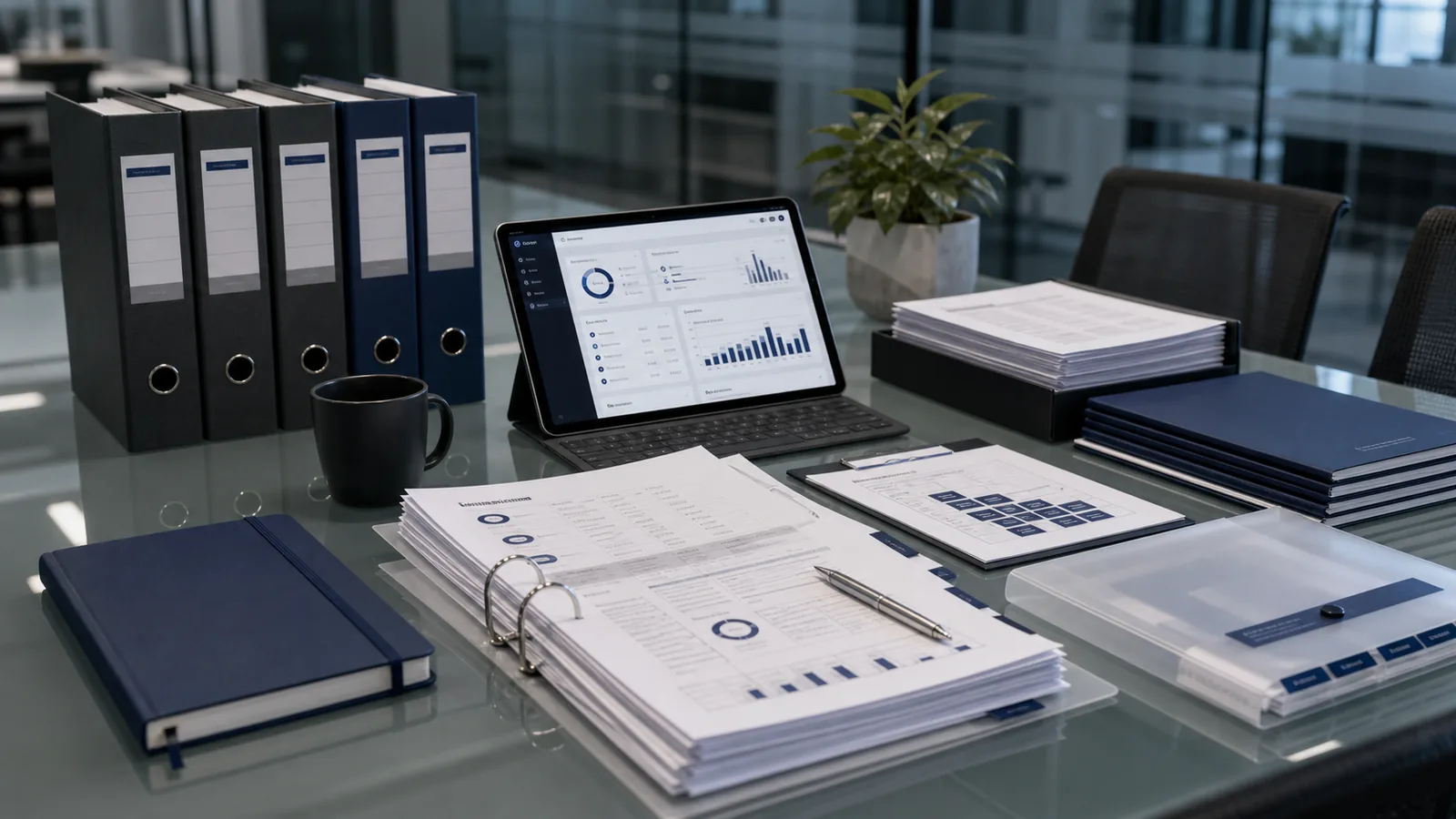 Compliance evidence and control mapping on screen in a hospital operations room